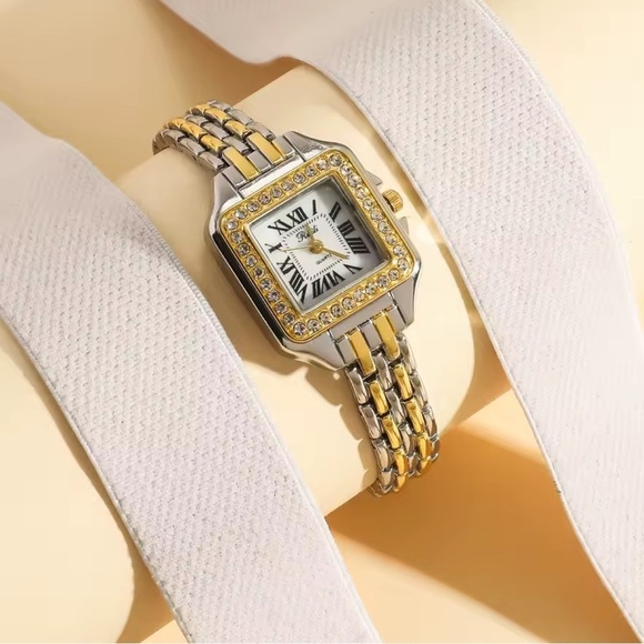 Panthere Classic Square Two Tone Watch